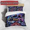 3pcs Duvet Cover Set (1*Duvet Cover + 2*Pillowcase, Without Core), Custom Name Demon Slayer Anime Pattern Bedding Set, Home Bedroom Decor Gift
