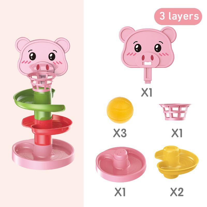 

Игрушки Монтессори для малышей 0, 12, 24, 36 месяцев, трек, катящийся мяч, толкающий раздвижной шар, игрушки для раннего образования для детей, детские сенсорные игрушки