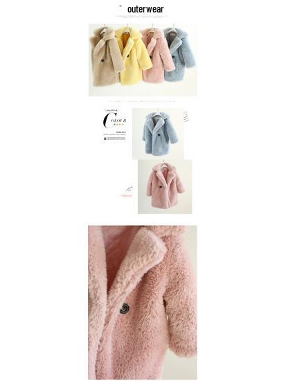 Neuer Herbst- & Winter-Mädchenmantel aus Kunstpelz und Baumwolle mit Partikelvlies - für mittlere & große Kinder