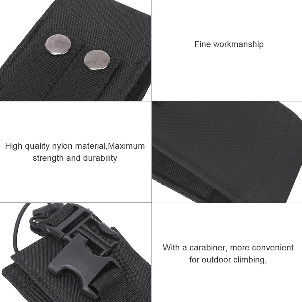 Nylon Black Portable Outdoor Military Fan Tactics Equipment Universal Walkie Talkie Bag Accessory Pouch