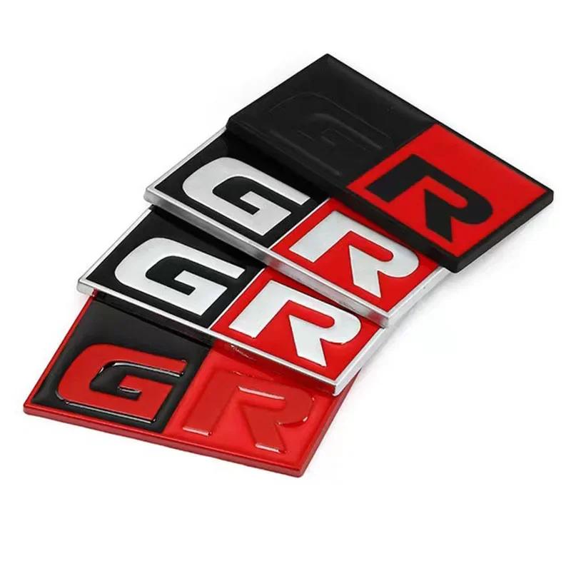 3D Metal GR Sport MGJDRYD Logo Car Front Hood Grille Emblem Badge Auto Side Fender Decal Sticker HDRYE for Toyota HV YARiS RZ RC RS Prius