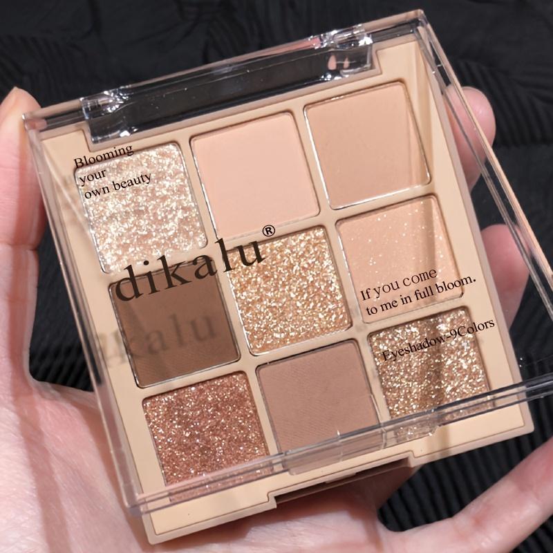 

9-Color Eyeshadow Palette - Matte To Glitter Finishes, Brown & Nude Shades Eyeshadow, A Beauty Must-Have for Smoky Eye Effects
