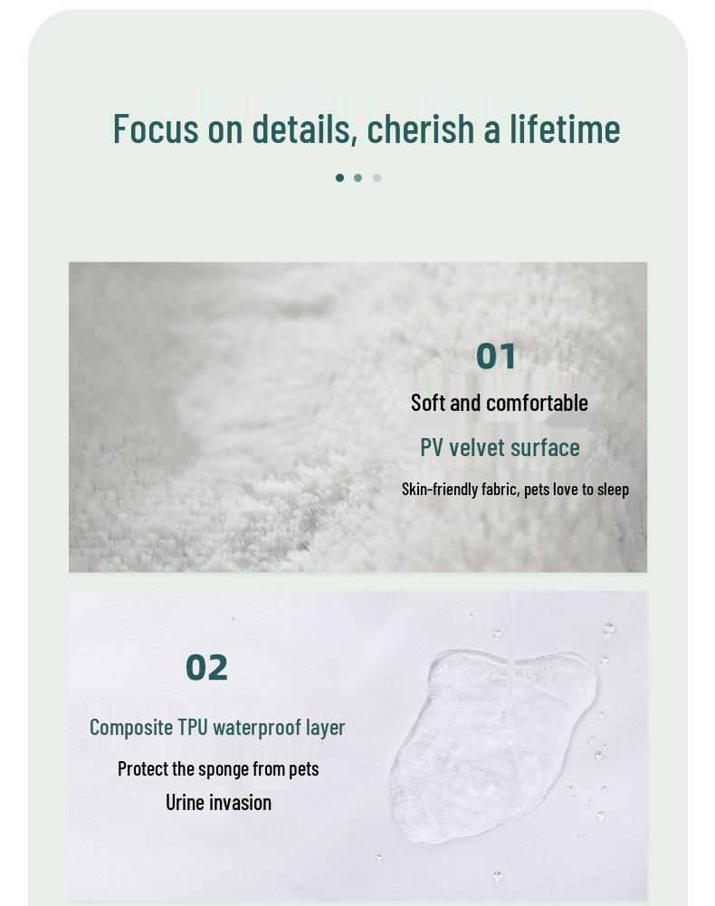 All-Season Bite-Resistant Pet Mat: Washable Non-Slip Dog & Cat Cushion