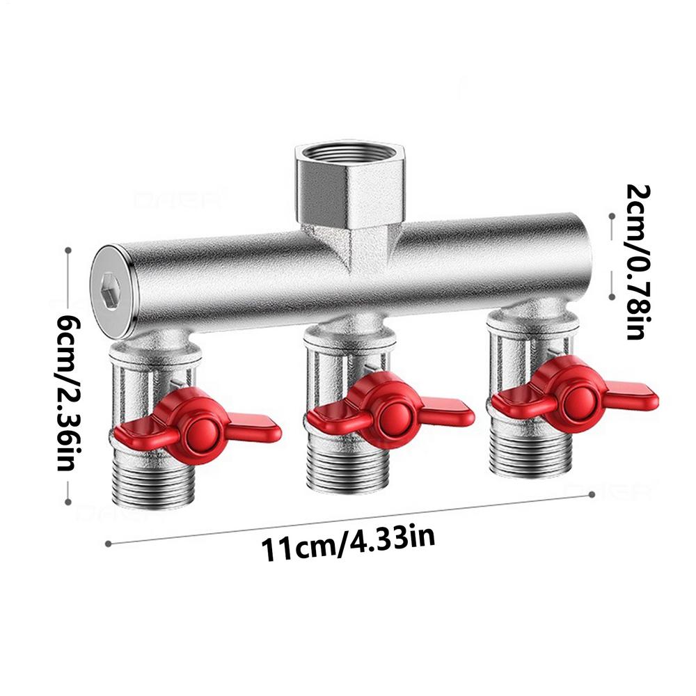 Hose Splitter 3 Way Metal Heavy Duty Hose Adapter Connectors Outdoor Water 3 Way Splitter Connector For Lawn Watering Outdoor