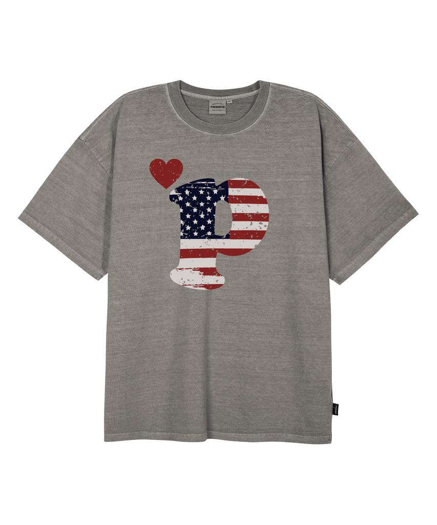 PRIMATE Pmerica Oversized Pigment Short Sleeve T-Shirt 3 Colors