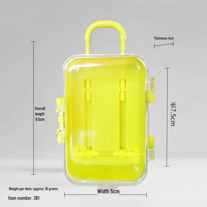Cute Cartoon Number Jewelry Trolley Case: Transparent, Retractable Mini Storage Box