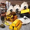 Fake Gold Bar Replica Golden Bullion Glittering Brick Decorative Movie Prop For Stage Decoration Halloween Pirate Party Supplies
