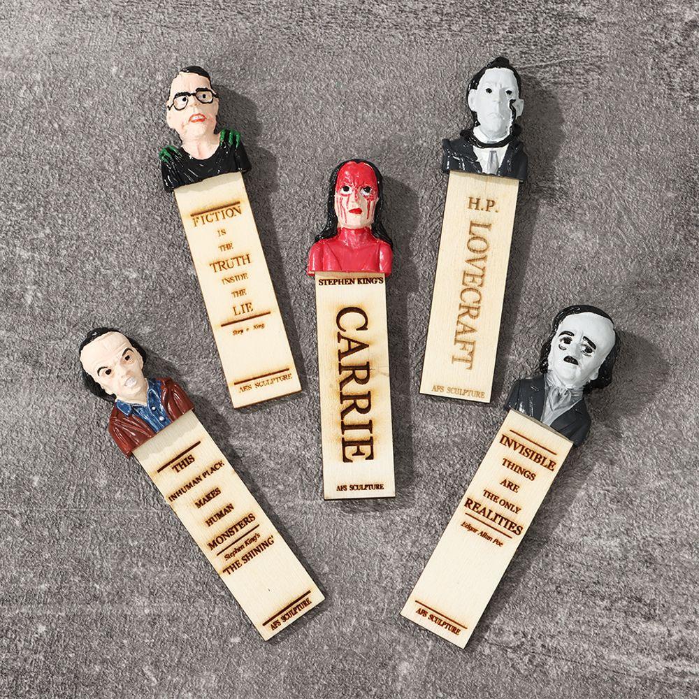 Office Supplies Resin Hand Carved Horror Bookmarks Half-Length Figure Figure Sculpture Horror Novels