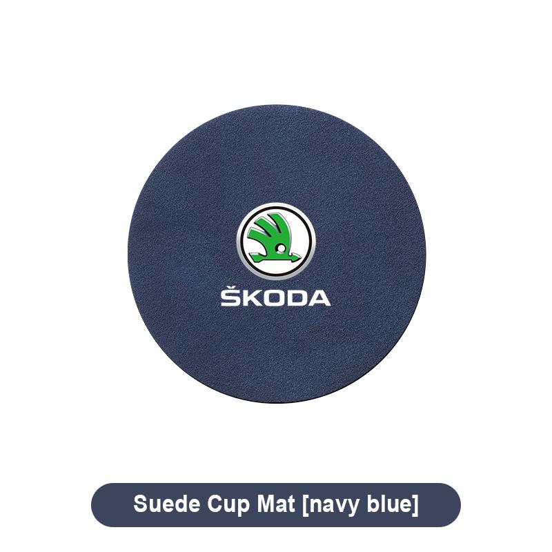 Νέα Υποδοχή Ποτηριού Νεροθήκης Αυτοκινήτου Αντιολισθητικό Πατάκι για Skoda Octavia 1 2 3 A4 A5 MK2 Fabia Kapoq Kodiaq Rapid SCALA