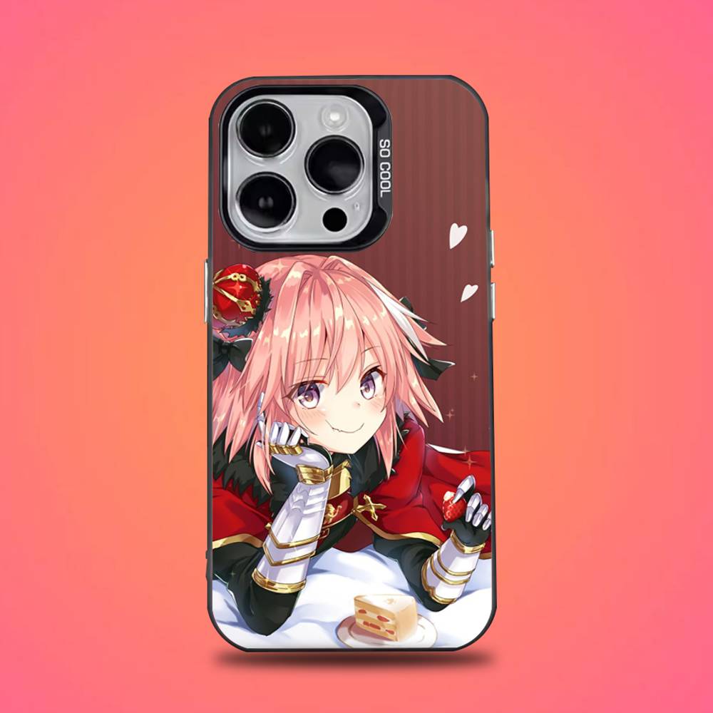 Fate Apocrypha Astolfo Handyhülle Für iPhone 16,15,14,13,12,11,Pro,Max,Plus,Mini,XS,SE Anti-Fall Schwarzer Mattes Hartes Bumper
