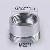 2Pcs M22 Change To 16 18 20 22 24 26 28 30 32mm Male Female Faucet Adapter Kitchen Bathroom Brass Water Tape Joint