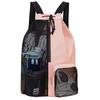 Beach Storage Backpacks Drawstring Swimming Bag with Wet Pockets Thickened Mesh Lightweight Comfortable for Training Equipment