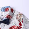 Blumenblatt-Print Kurzarm-Hemd Set für Jungen - Europäischer & Amerikanischer Stil