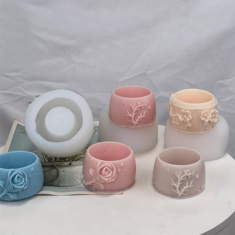 Śliwkowy Róż Geometryczna Forma do Doniczki Silikonowe Formy do Żywicy Ornament Forma Silikonowa do Robienia Doniczki na Sukulenty