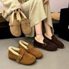 2025 New Birkenstocks Outer Wear Doudou Shoes Versatile Velvet Warm Winter Low-top Casual Outer Wear Snow Boots