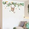 Cartoon Monkey Swinging Wall Sticker Kids Room Wall Decoration Self-Adhesive Home Decor