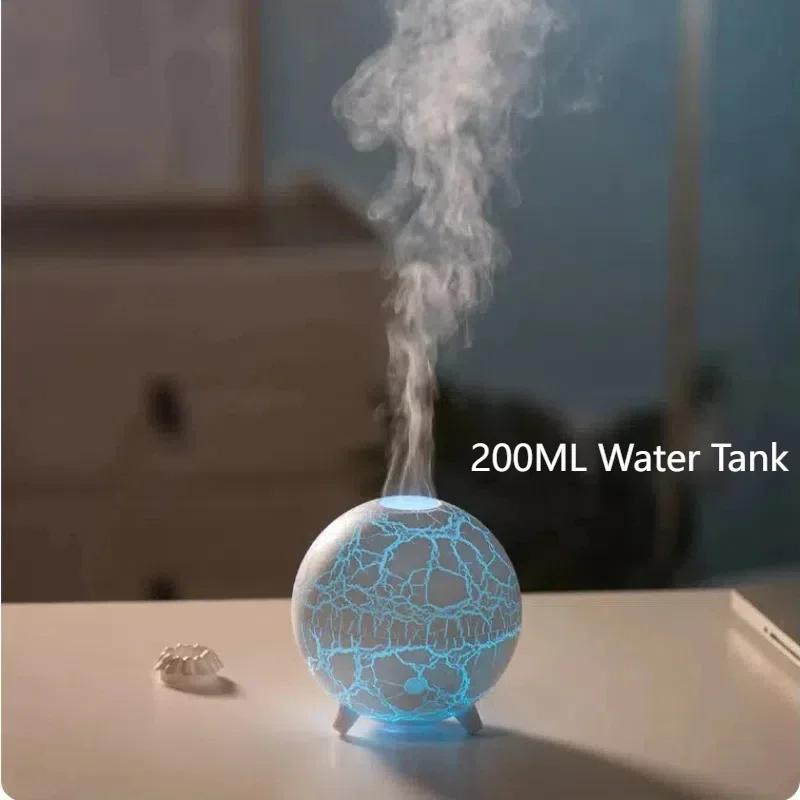 Ultrasonic Planet Aromatherapy Air Humidifier 200ML USB Spray Fragrance Essential Oil Diffuser Colorful Flame Cool Mist Maker