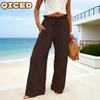 Women's Fashion Casual Solid Color Print Pants & Capris