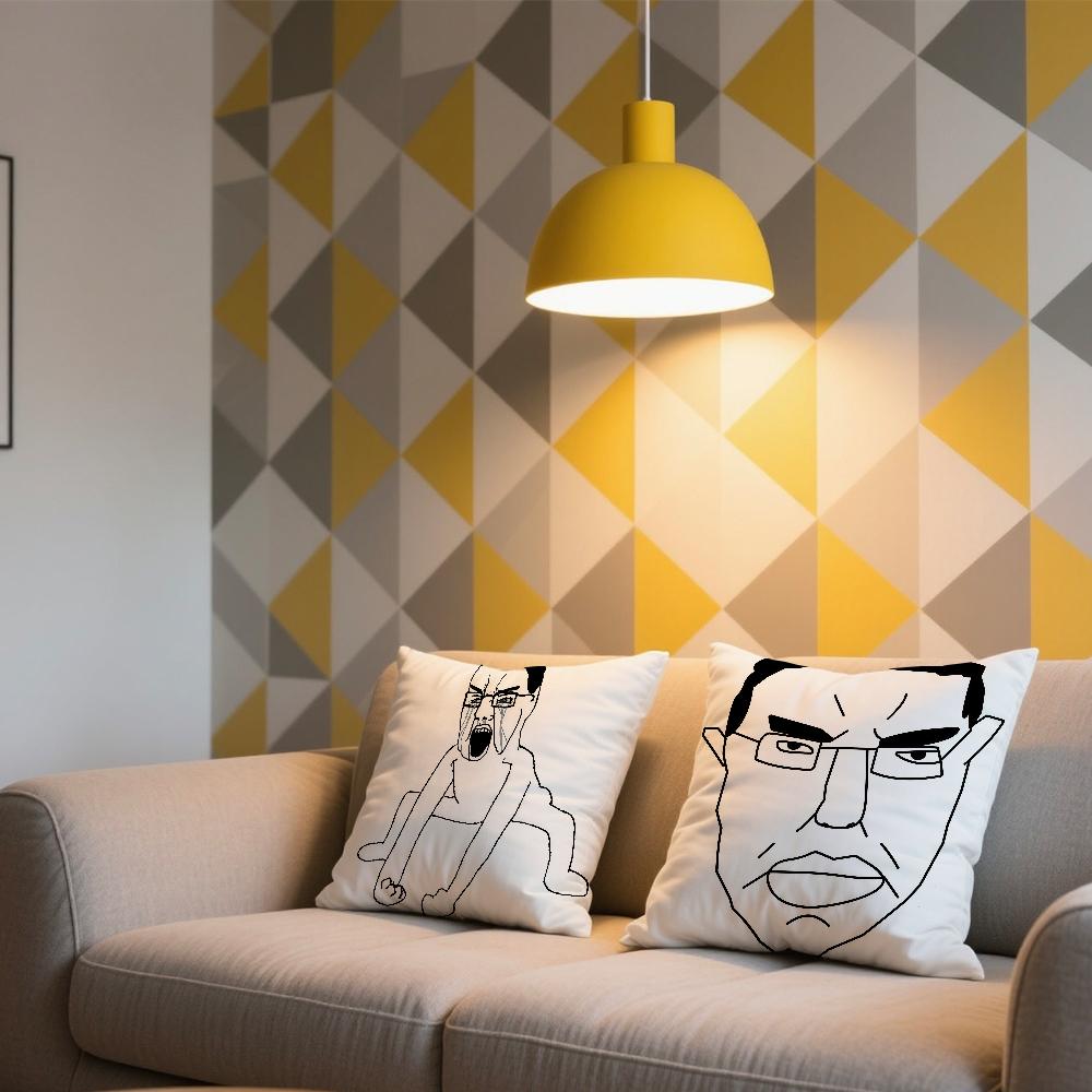 C-Chudjak Poljak Funny Meme cushion cover For Sofa Car Office Cafe Soft And Comfortable Double-Sided Printing Pillow Cover