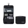 Black Travel Storage Bag with Hook Wet Dry Separation Large Capacity Hanging Toiletries Storage Bag