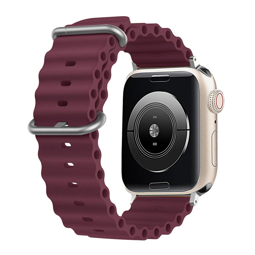 Silicone Ocean Strap for Apple Watch Band Ultra 3 49MM Series 11 10 SE3 Iwatch 42MM 46 44 45 38 40 41mm Correas 44MM 45mm Bands