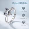 Copper Ring Heart For Women Cassic Wedding Jewelry Engagement Bands Fine Zircon Fashion Gift Party High Quality