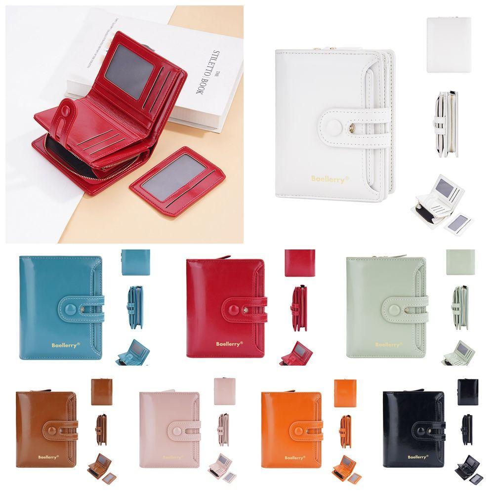 Patent Leather Short  Wallets Korean Style Change Bag Temperament Women Clutch Bag  Outdoor