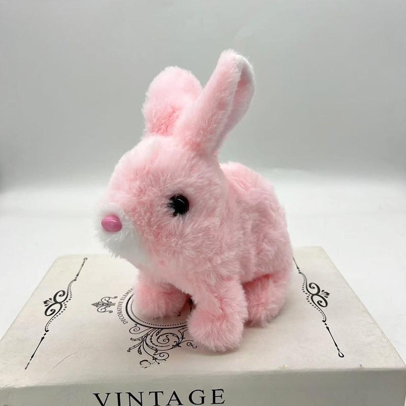 Robot rabbit, a robot that mimics a rabbit, a rabbit robot for children, capable of walking, barking and wagging its tail, is a birthday gift.