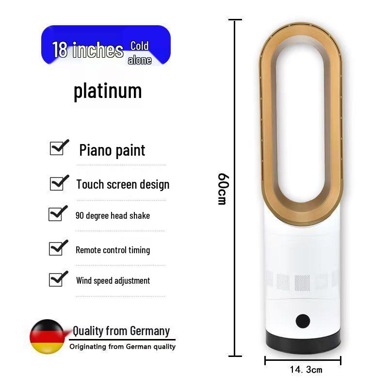 Bladeless Smart Standing Fan – Silent Air Circulation Electric Floor Fan for Home