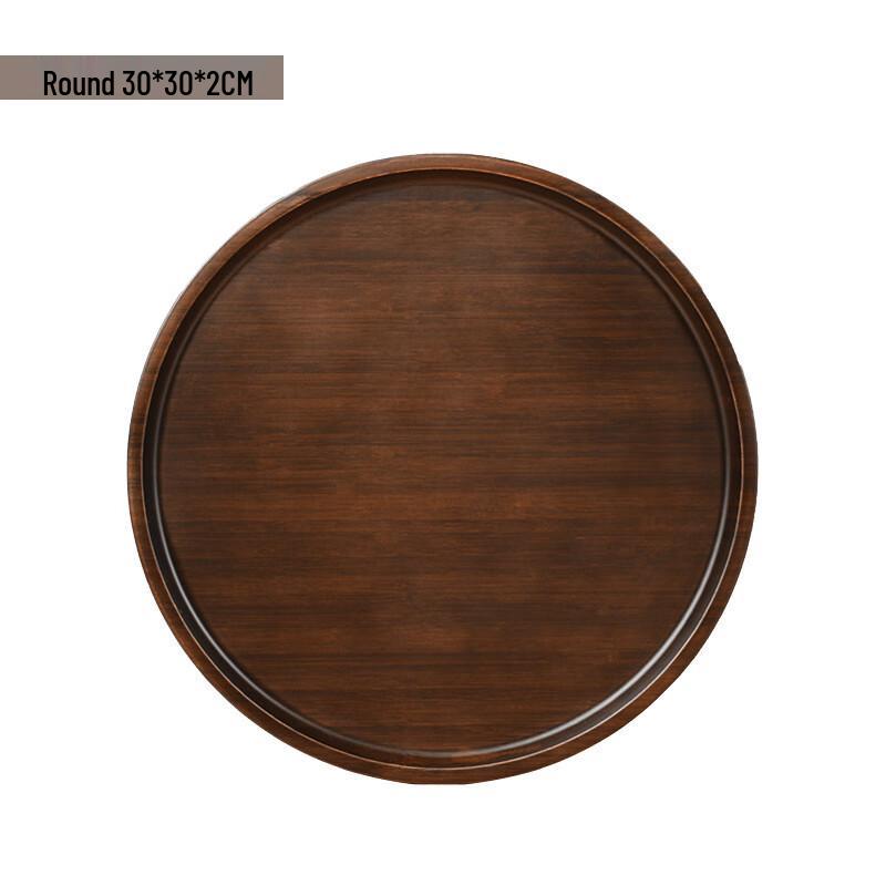 Набор бамбуковых сервировочных подносов с отделкой под орех