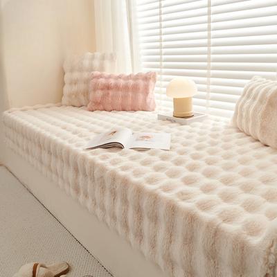 Winter Ins Style Thickened Ledge Cushion Window Cushion Rabbit Plush Balcony Bedroom Tatami Cushion