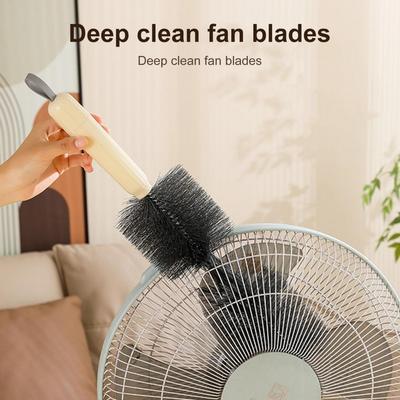 Escova para Frestas com Borrifador Ventilador Elétrico Multifuncional Escova para Frestas com Função Raspadora Ampla Gama ABS TPR Limpador de Rachaduras Pequenas