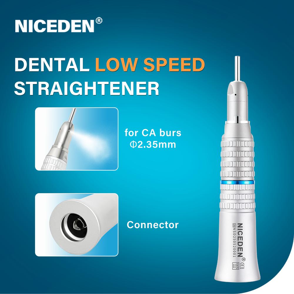 Niceden Kit Piesă de Mână Dentară de Viteză Mică Turbină cu Aer Dreaptă Contra Unghi Motor cu Aer 2/4 Orificii