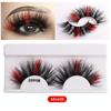 8D Colored Mink Hair False Eyelashes Natural Docile Thick Eyelashes