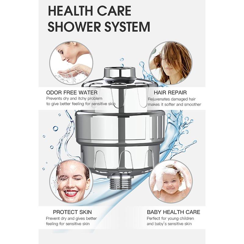 15 Stages Shower Water Filter 15 Layers Of Filtration Remove Chlorine Metals
