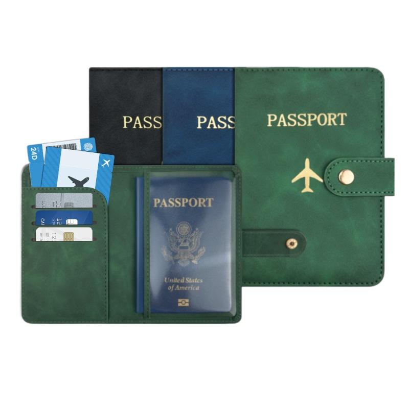 1Pc ID Card Holder Travel Passport Cover Leather Multiple Card Slots Passport Holder Unisex Travel Organizer
