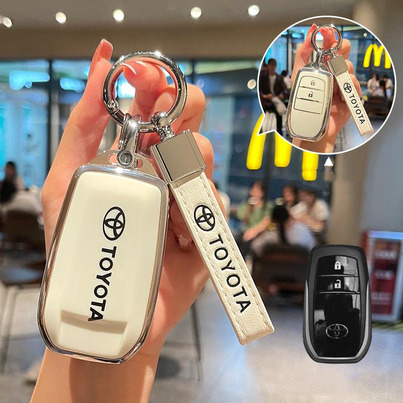 Fashion TPU Car Key Case Full Cover for Toyota CHR Hilux Fortuner Land Cruiser 200 Camry Corolla Crown RAV4 Highland Accessories