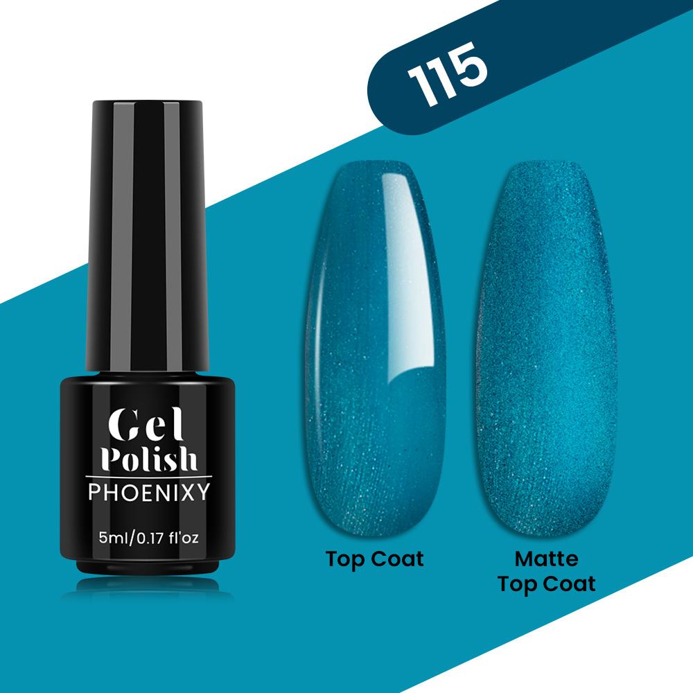 PHOENIXY 80 Farben Nagel-Gel-Nagellack, 5 ml, UV-LED-Farb-Nagelkunst-Hybrid-Nagellack, Liner-Gel, Maniküre-Kunst, semi-permanent, glitzernd, glänzende Farben-Gel