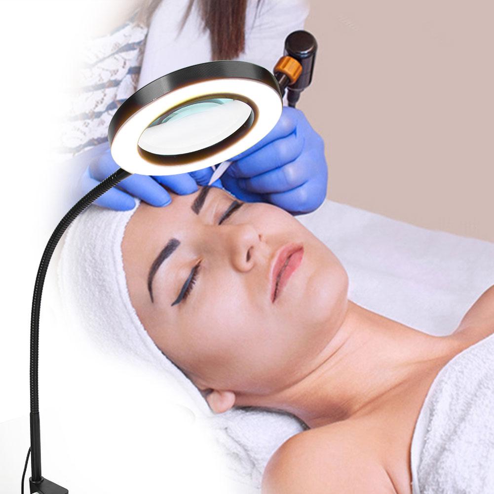 Lumină LED cu mărire 5X, lumină reglabilă USB, pentru salon de înfrumusețare, artă pentru tatuaje, negru