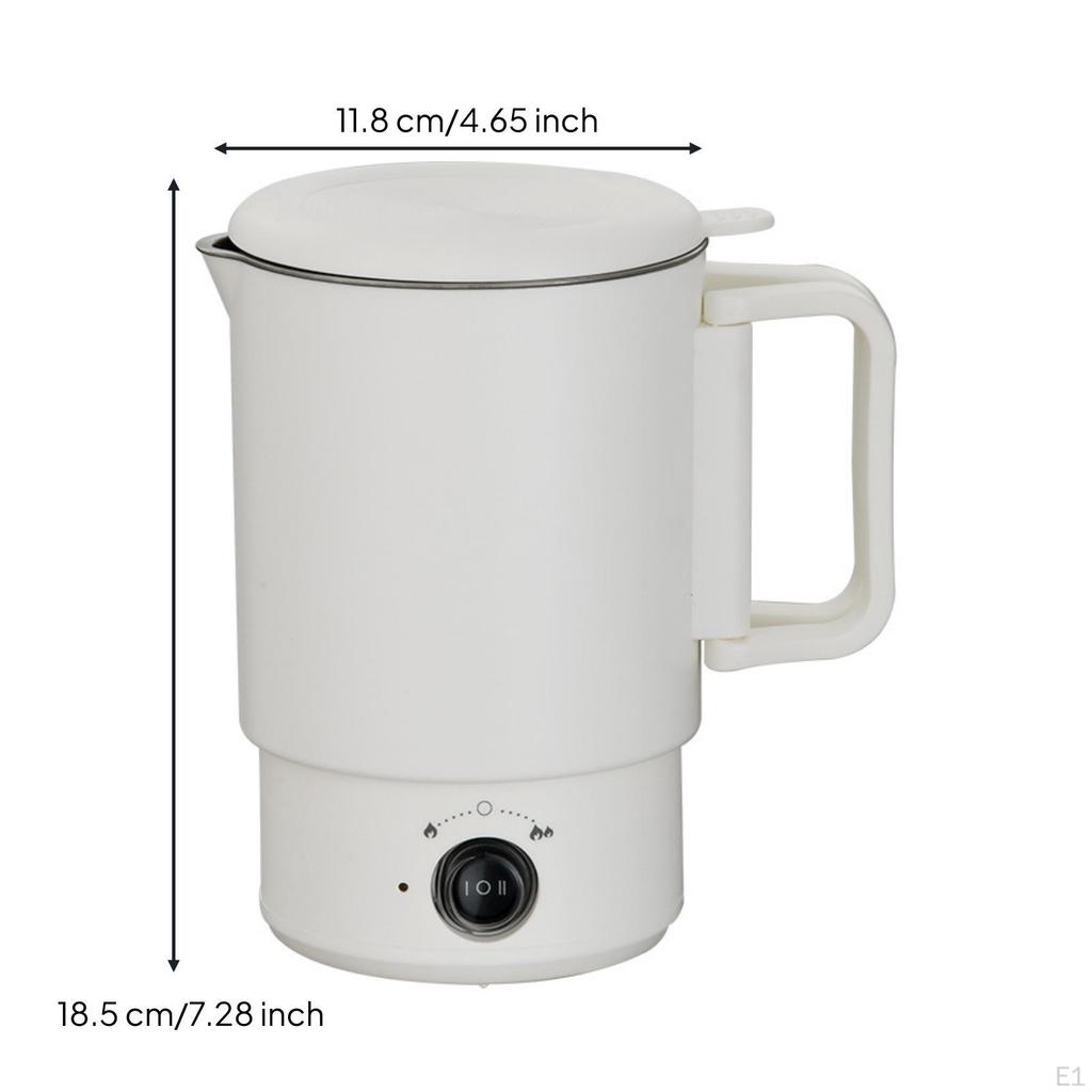 Foldable Electric Kettle TravelFriendly with Detachable Base Compact Portable Water