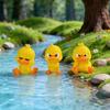 3D-gedruckte kleine gelbe Enten, niedliche gelbe Entenfigur für Schreibtischdekoration, Enten-Miniaturfiguren für Mikrolandschaften, lustige Geschenkideen