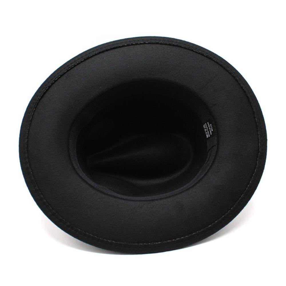 Leaf Decoration Woolen Hats Formal Occasion British Vintage Hats Fashion Fedora Hat  Men Women