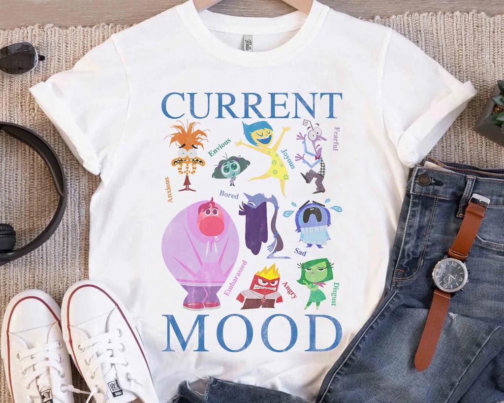 Disney Pixar Inside Out 2 Current Mood Many Emotions Unisex Shirt