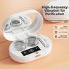 Ultrasonic Beauty Lenses Cleaner USB Charging LCD Display Beauty Lenses Storage Container Portable 3 Adjustable Levels