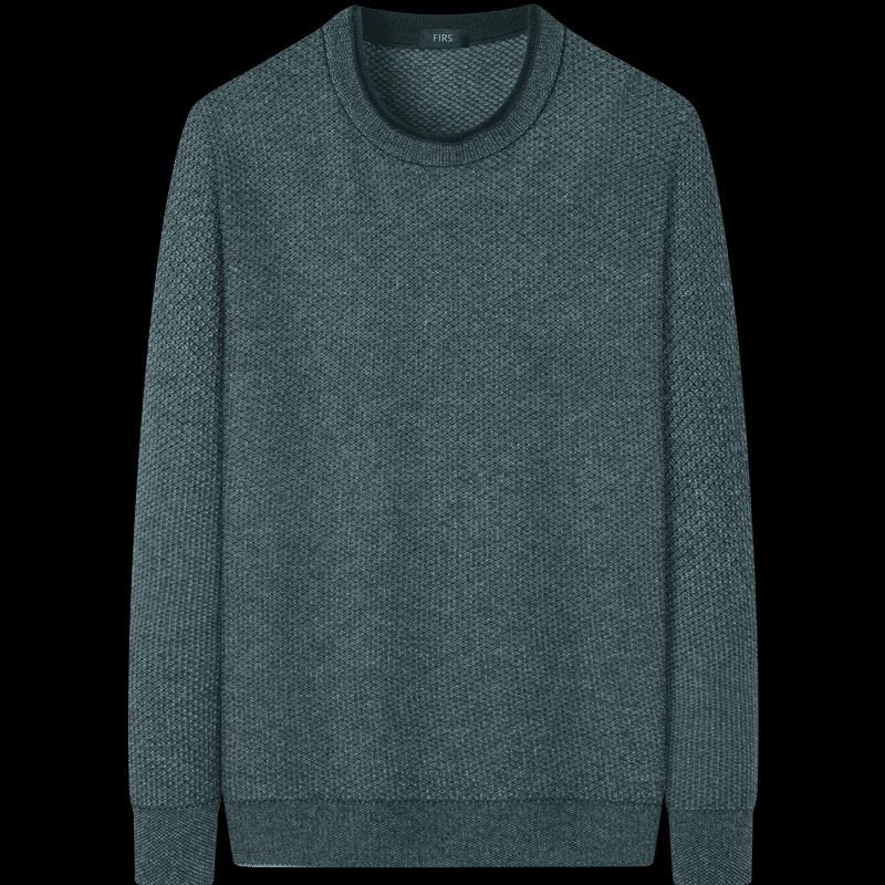 Shanshan Men's 90% Wool 10% Cashmere Round Neck Sweater