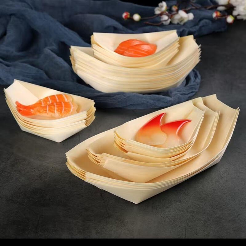 Einweg Sushi-Boote aus Holzfurnier