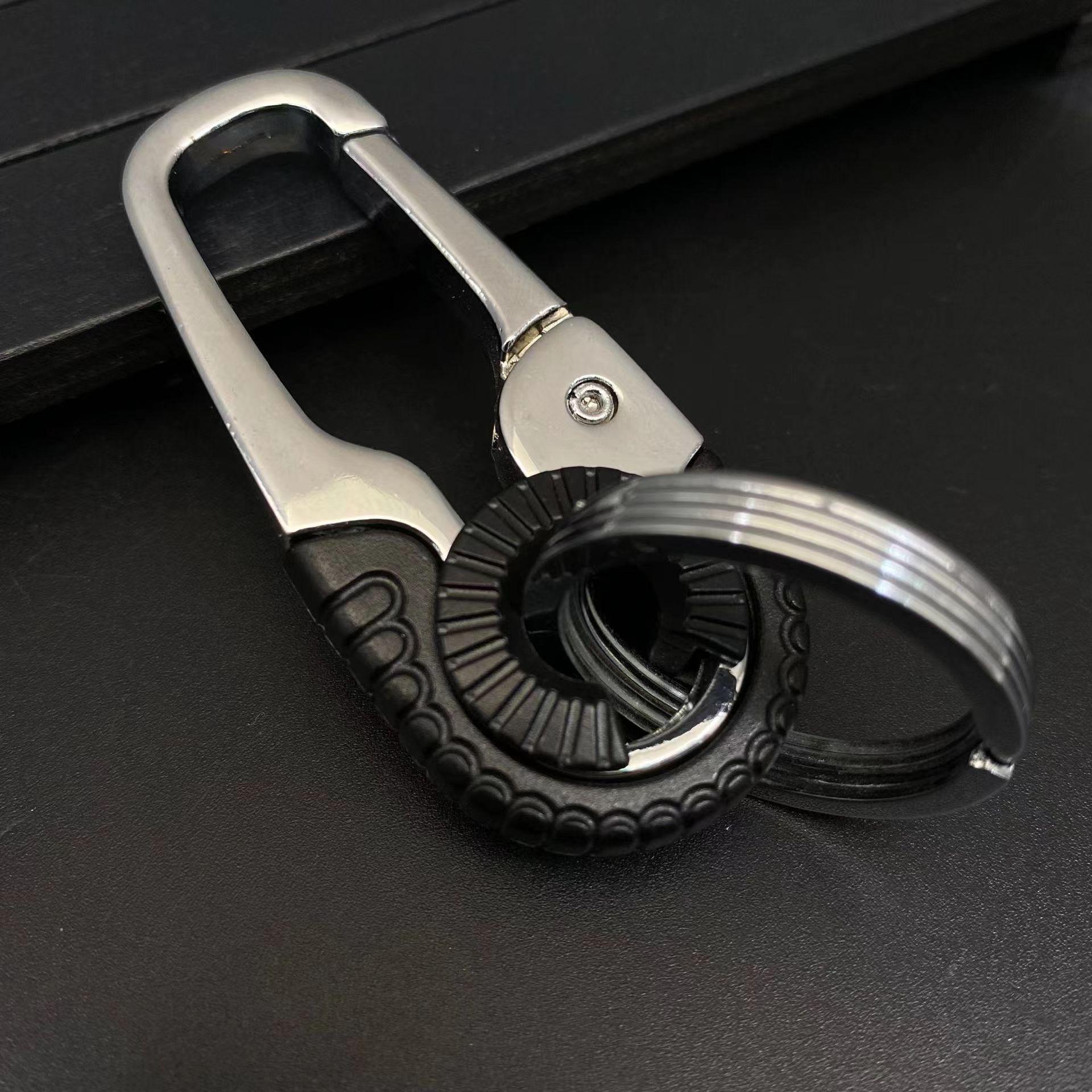 

Унисекс Бизнес Металлический Брелок на Пояс для Дома и Подарков With two rings and independent packaging чёрный