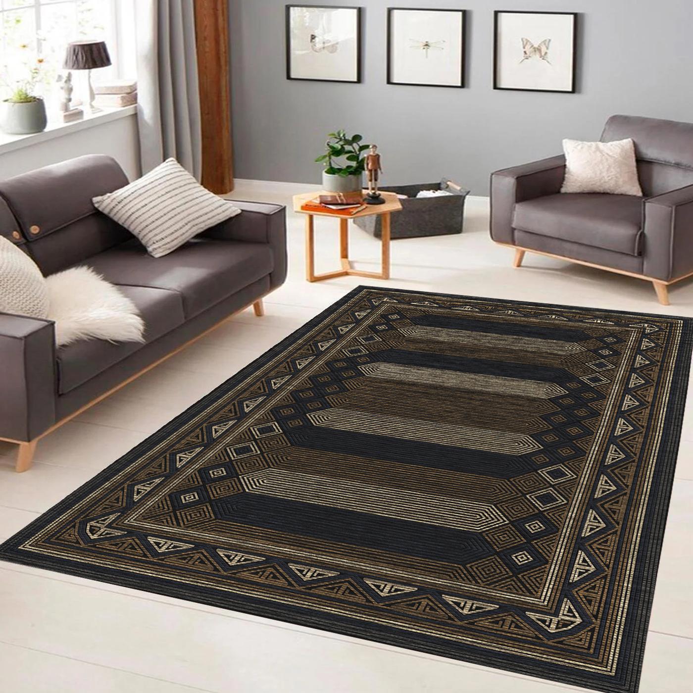 

Rovigo Home Моющийся ковер с принтом RV107-FNL413 50x80 коричневый