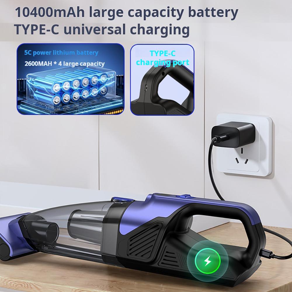 10000PA Car Vacuum Cleaner Powerful Wireless Auto Vacuum Cleaner Strong Suction Handheld Wireless Vehicle Vacuum Cleaner for Car