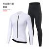 Womens Long Sleeve Cycling Jersey Breathable Quick-Dry Slim Fit Road Bike Top